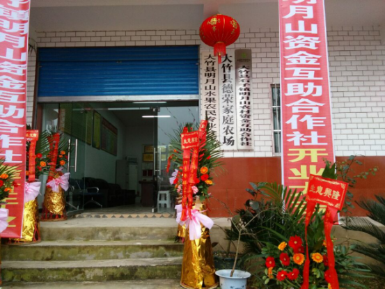 大竹县石子镇明月山农村资金互助合作社挂牌运