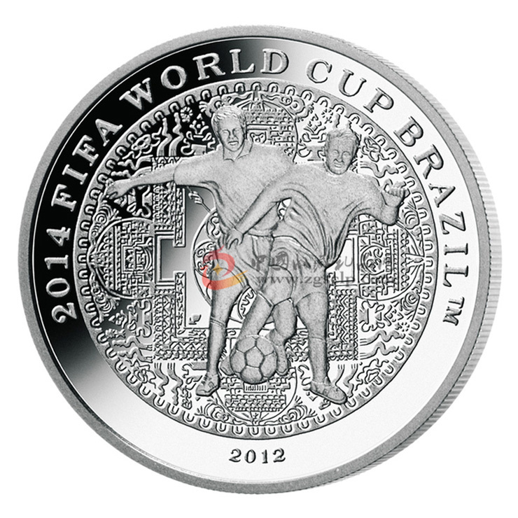2014年巴西FIFA世界杯足球赛朝鲜纪念银币出